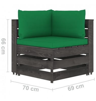  Sodo komplektas su pagalvėlėmis, 10 dalių, impregnuota mediena - Lauko baldų komplektai - 8