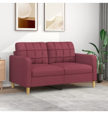  Dvivietė sofa, raudonojo vyno spalvos, 140cm, audinys - Sofos, sofos-lovos - 1