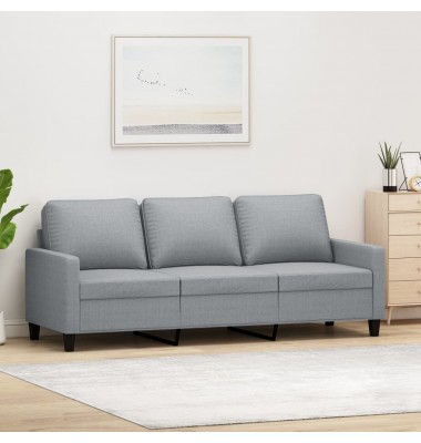  Trivietė sofa, šviesiai pilkos spalvos, 180cm, audinys - Sofos, sofos-lovos - 1