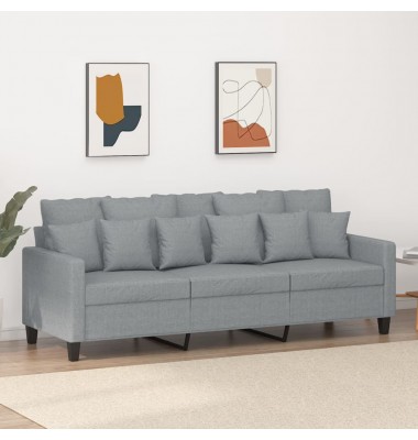  Trivietė sofa, šviesiai pilkos spalvos, 180cm, audinys - Sofos, sofos-lovos - 1