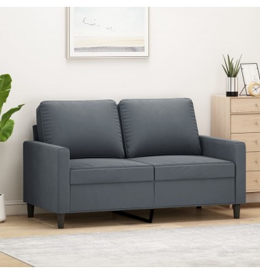  Dvivietė sofa, tamsiai pilkos spalvos, 120cm, aksomas - Sofos, sofos-lovos - 1