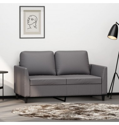  Dvivietė sofa, pilkos spalvos, 120cm, dirbtinė oda - Sofos, sofos-lovos - 1