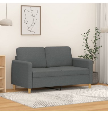  Dvivietė sofa, tamsiai pilkos spalvos, 120cm, audinys - Sofos, sofos-lovos - 1