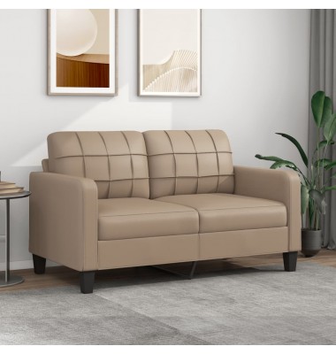  Dvivietė sofa, kapučino spalvos, 140cm, dirbtinė oda - Sofos, sofos-lovos - 1