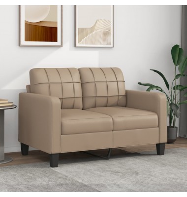  Dvivietė sofa, kapučino spalvos, 120cm, dirbtinė oda - Sofos, sofos-lovos - 1