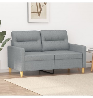  Dvivietė sofa, šviesiai pilkos spalvos, 120cm, audinys - Sofos, sofos-lovos - 1