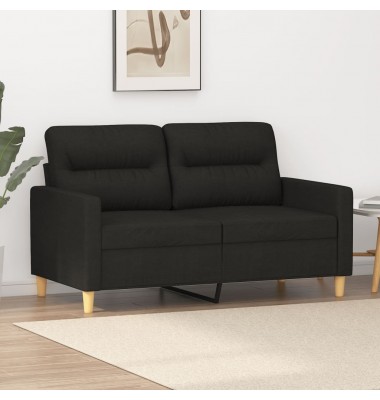  Dvivietė sofa, juodos spalvos, 120cm, audinys - Sofos, sofos-lovos - 1