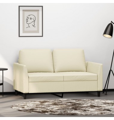  Dvivietė sofa, kreminės spalvos, 120cm, dirbtinė oda - Sofos, sofos-lovos - 1