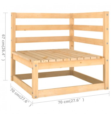  Sodo komplektas su pagalvėlėmis, 9 dalių, pušies mediena - Lauko baldų komplektai - 6