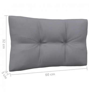  Sodo komplektas su pilkomis pagalvėmis, 8 dalių, pušis - Lauko baldų komplektai - 6