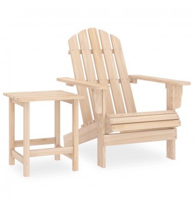 Sodo Adirondack kėdė su staliuku, eglės medienos masyvas - Lauko kėdės - 1