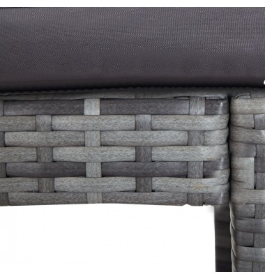  Sodo baro komplektas su pagalvėmis, 7 dalių, pilkas, ratanas - Lauko baldų komplektai - 10