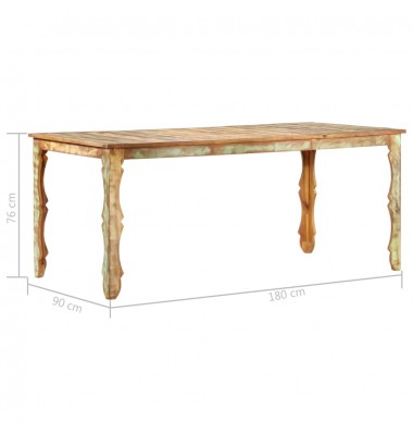  Valgomojo stalas, 180x90x76cm, perdirbtos medienos masyvas - Stalai - 4