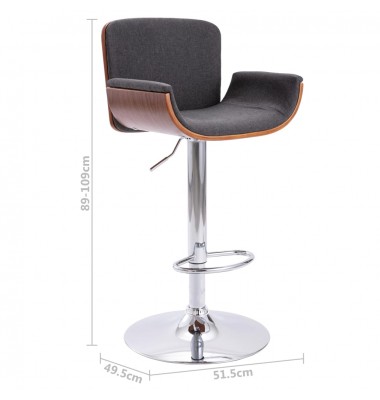  Baro taburetė, pilkos spalvos, audinys - Baro kėdės - 8