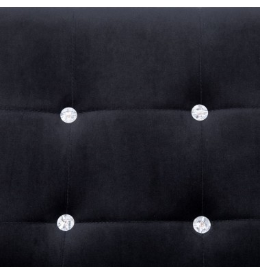  Dvivietė sofa su porankiais, juodos sp., chromas ir aksomas - Sofos, sofos-lovos - 7