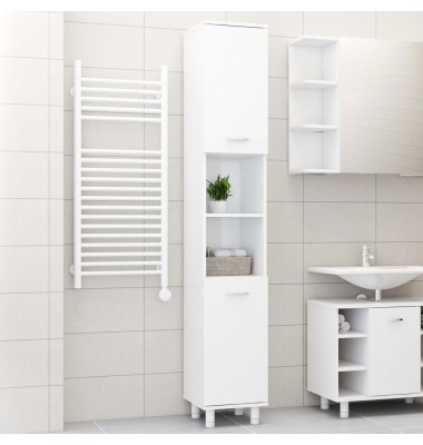 Vonios kambario spintelė, balta, 30x30x179cm, MDP, ypač blizgi - Vonios spintelės, veidrodžiai - 1