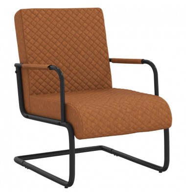  Gembinė kėdė, matinės rudos spalvos, dirbtinė oda - Foteliai, krėslai - 1