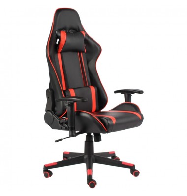  Pasukama žaidimų kėdė, raudonos spalvos, PVC - Žaidimų kėdės - 1