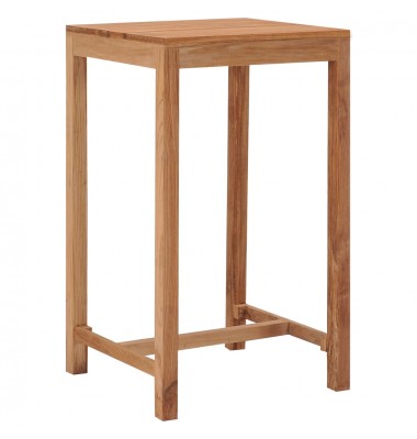  Sodo baro stalas, 60x60x105cm, tikmedžio medienos masyvas - Lauko stalai, staliukai - 1