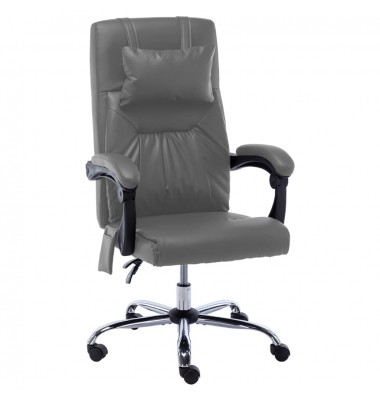  Masažinė biuro kėdė, antracito spalvos, dirbtinė oda - Biuro kėdės - 1
