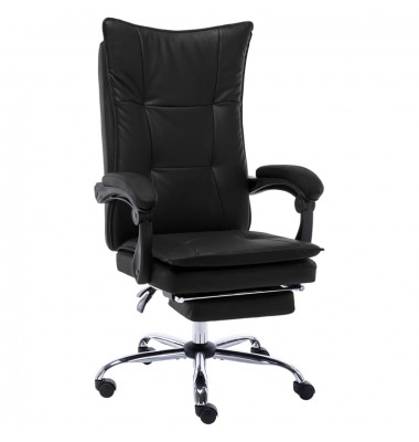  Biuro kėdė, juodos spalvos, dirbtinė oda - Biuro kėdės - 1