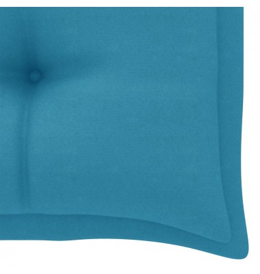  Sodo suoliukas su šviesiai mėlyna pagalvėle, 112cm, tikmedis - Lauko suolai, suoliukai - 9