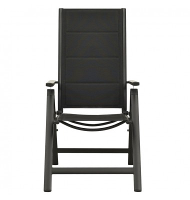  Bistro baldų komplektas, 5 dalių, juodos ir antracito spalvos - Lauko baldų komplektai - 5