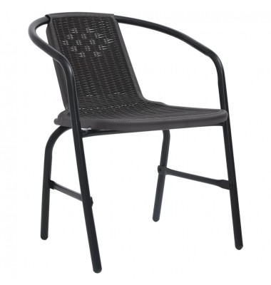  Sodo kėdės, 6vnt., plastikinis ratanas ir plienas, 110kg - Lauko kėdės - 2