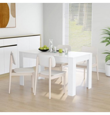  Valgomojo stalas, baltos spalvos, 140x74,5x76cm, MDP - Stalai - 1