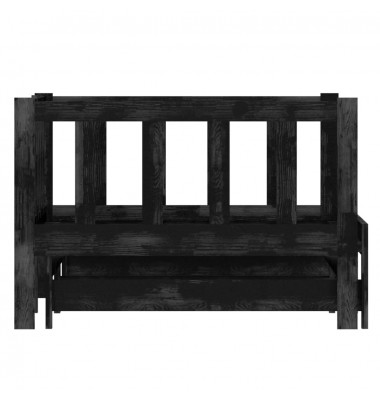  Ištraukiama lova, juoda, 2x(90x200)cm, pušies medienos masyvas - Lovos - 8
