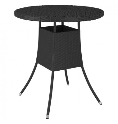  Sodo staliukas, juodos spalvos, 70x70x73cm, poliratanas - Lauko stalai, staliukai - 1