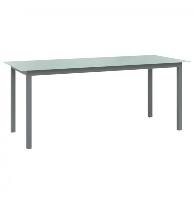  Sodo stalas, šviesiai pilkos, 190x90x74cm, aliuminis, stiklas  - Lauko stalai, staliukai - 1