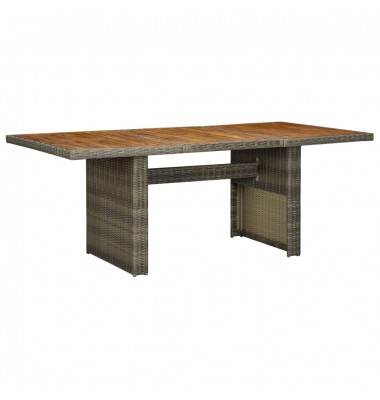  Sodo stalas, rudos spalvos, poliratanas ir akacijos masyvas - Lauko stalai, staliukai - 1
