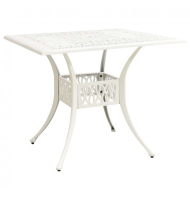  Sodo staliukas, baltos spalvos, 90x90x73cm, lietas aliuminis - Lauko stalai, staliukai - 1