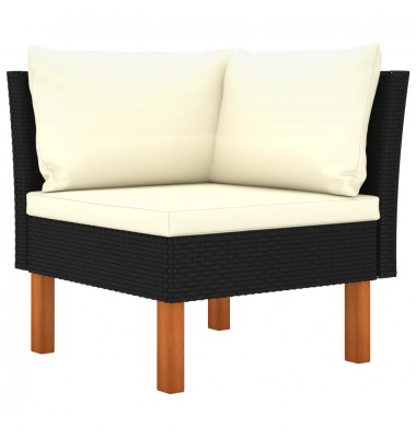  Kampinė sofa, poliratanas ir eukalipto medienos masyvas - Moduliniai lauko baldai - 1