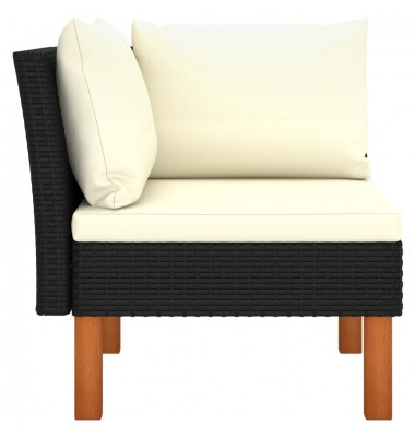  Kampinė sofa, poliratanas ir eukalipto medienos masyvas - Moduliniai lauko baldai - 2