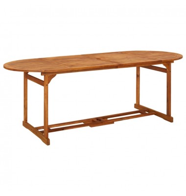  Sodo valgomojo stalas, 220x90x75 cm, akacijos medienos masyvas - Lauko stalai, staliukai - 1