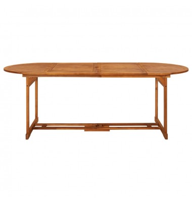  Sodo valgomojo stalas, 220x90x75 cm, akacijos medienos masyvas - Lauko stalai, staliukai - 2