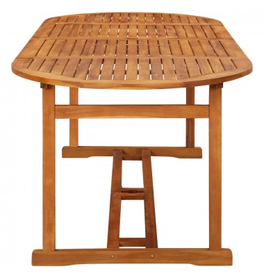  Sodo valgomojo stalas, 220x90x75 cm, akacijos medienos masyvas - Lauko stalai, staliukai - 3