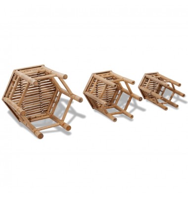  Sodo taburetės, 3vnt., bambukas - Lauko kėdės - 4