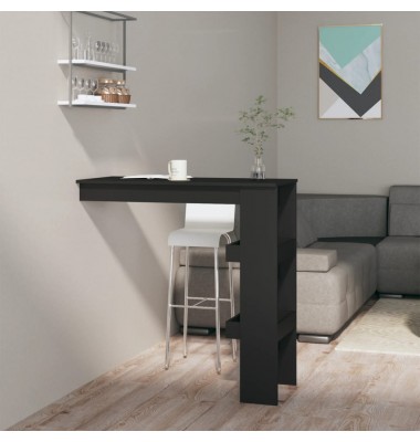  Sieninis baro staliukas, juodas, 102x45x103,5cm, mediena - Stalai - 1