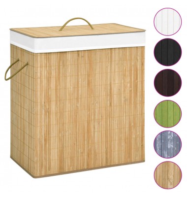  Skalbinių krepšys, bambukas, 100l - Skalbinių krepšiai - 2