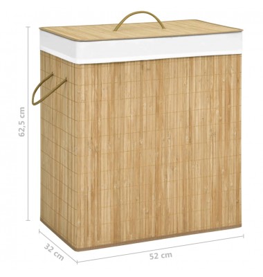  Skalbinių krepšys, bambukas, 100l - Skalbinių krepšiai - 9