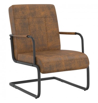  Gembinė kėdė, rudos spalvos, audinys - Foteliai, krėslai - 1