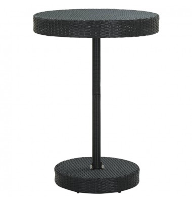  Sodo staliukas, juodos spalvos, 75,5x106cm, poliratanas - Lauko stalai, staliukai - 1