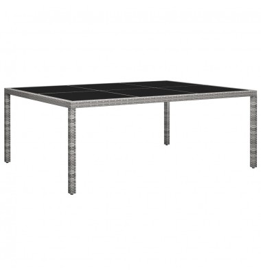  Lauko valgomojo stalas, pilkas, 200x150x74cm, poliratanas - Lauko stalai, staliukai - 1