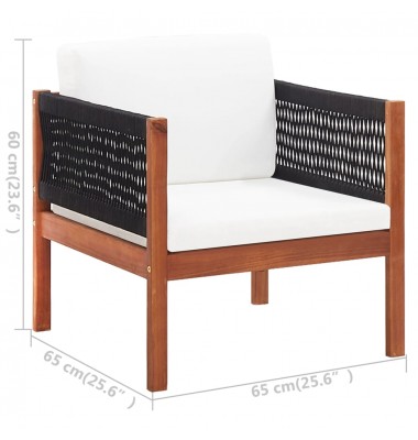 Sodo kėdės, 2vnt., akacijos medienos masyvas - Lauko kėdės - 8