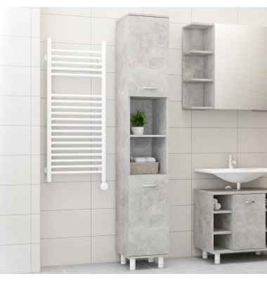 Vonios kambario spintelė, betono pilka, 30x30x179cm, MDP - Vonios spintelės, veidrodžiai - 1
