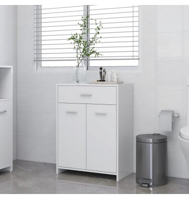 Vonios kambario spintelė, baltos spalvos, 60x33x80cm, MDP - Vonios spintelės, veidrodžiai - 1
