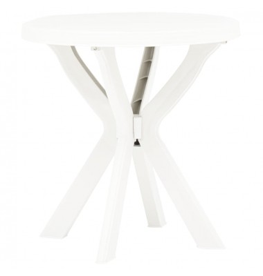  Bistro staliukas, baltos spalvos, plastikas, 70cm skersmens - Lauko stalai, staliukai - 1